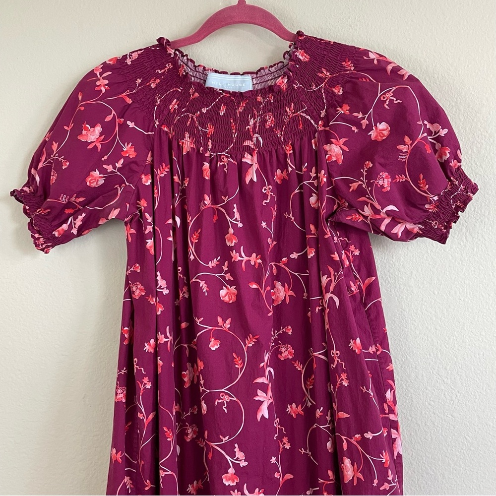 Hill House The Caroline Nap Dress Floral Midi Length Size XS - Picture 3 of 8